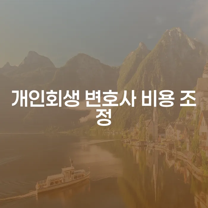 개인회생 변호사 비용 조정, 어떻게 할 수 있을까?