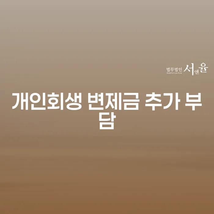 개인회생 변제금 추가 부담, 어떻게 해결할 수 있을까요?