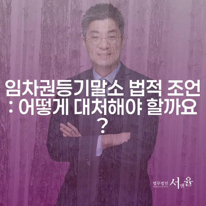 임차권등기말소 법적 조언: 어떻게 대처해야 할까요?