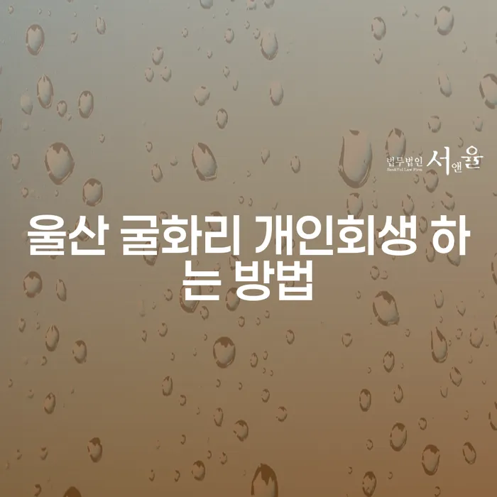울산 굴화리 개인회생 하는 방법과 그 절차는?